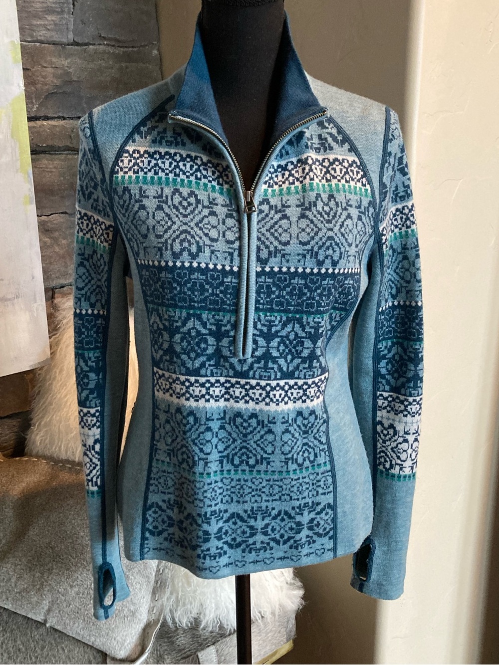 Icelandic Design Hayley Merino Wool 1/2-Zip Sweater